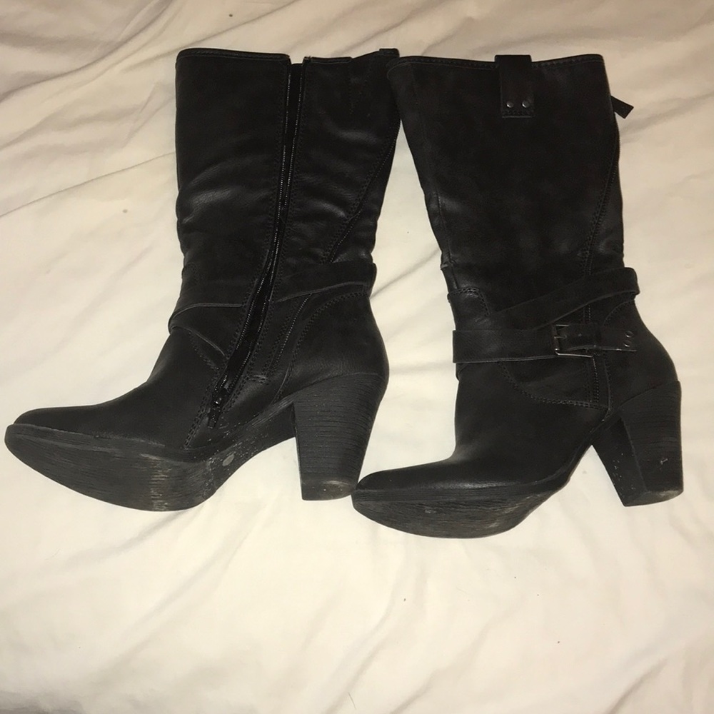 High heeled boots!